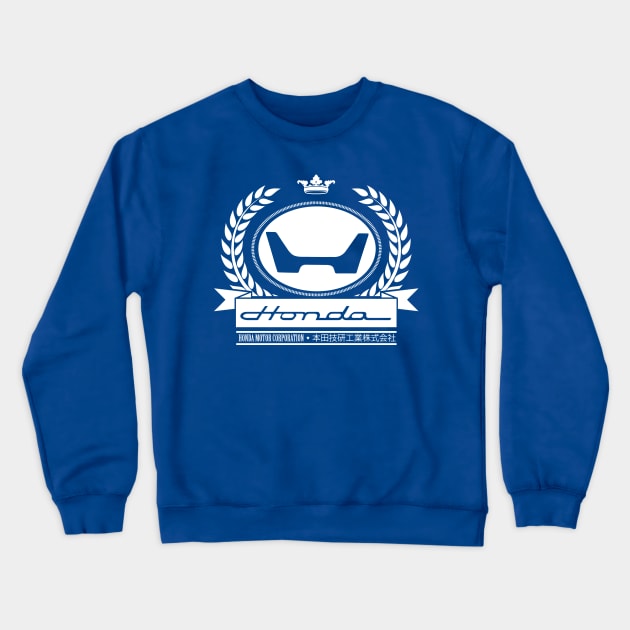 Honda Vintage Classic - All White Crewneck Sweatshirt by paterack